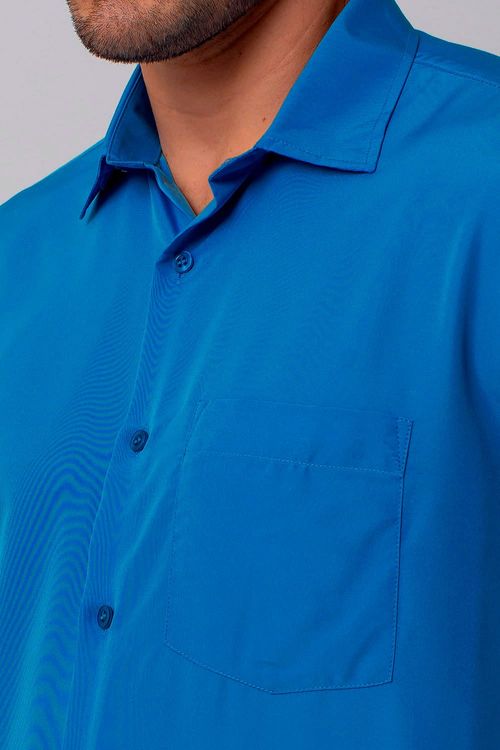 Camisa Microfibra Azul Médio 09007952