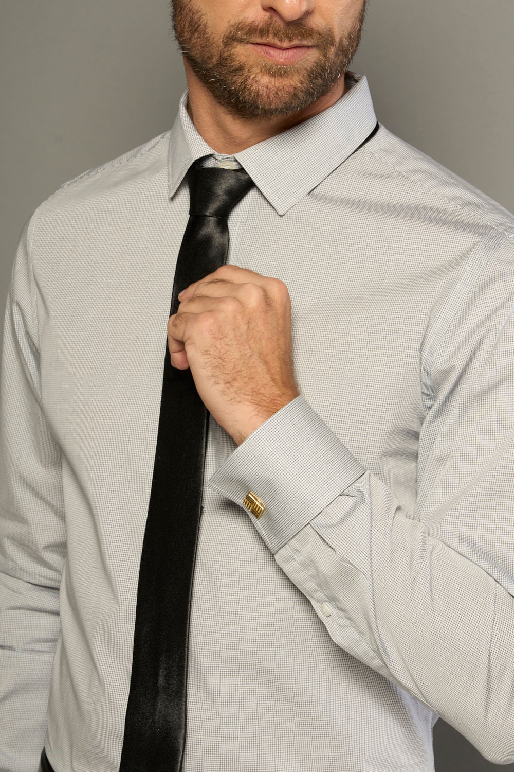 Camisa Social Slim Algodão Fio 80 Azul