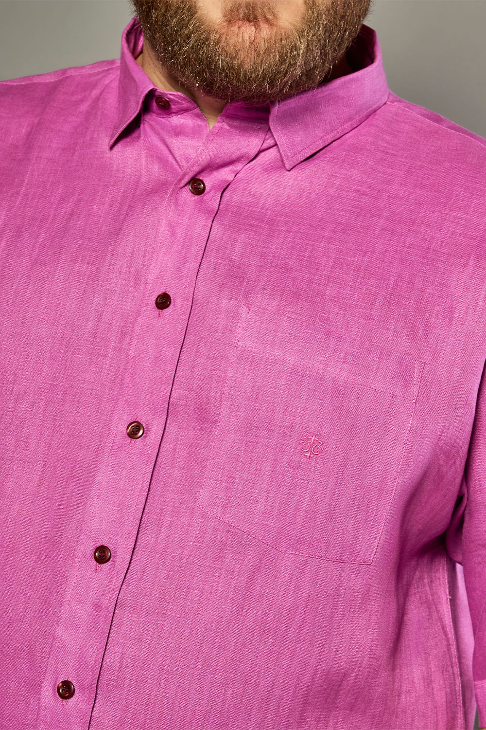 Camisa Puro Linho MC Roxo