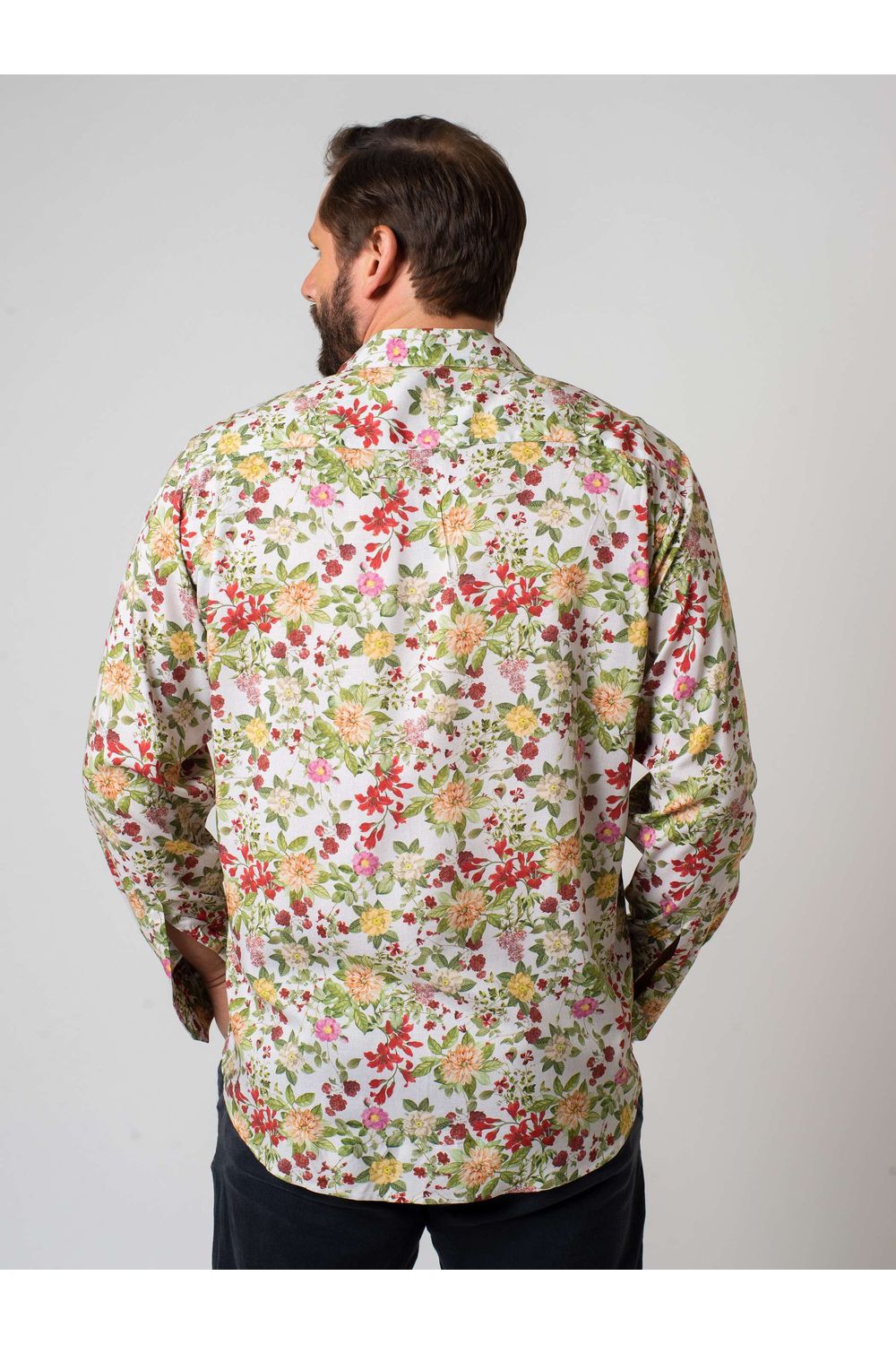 Camisa Estampa Digital Viscose ML Vermelho