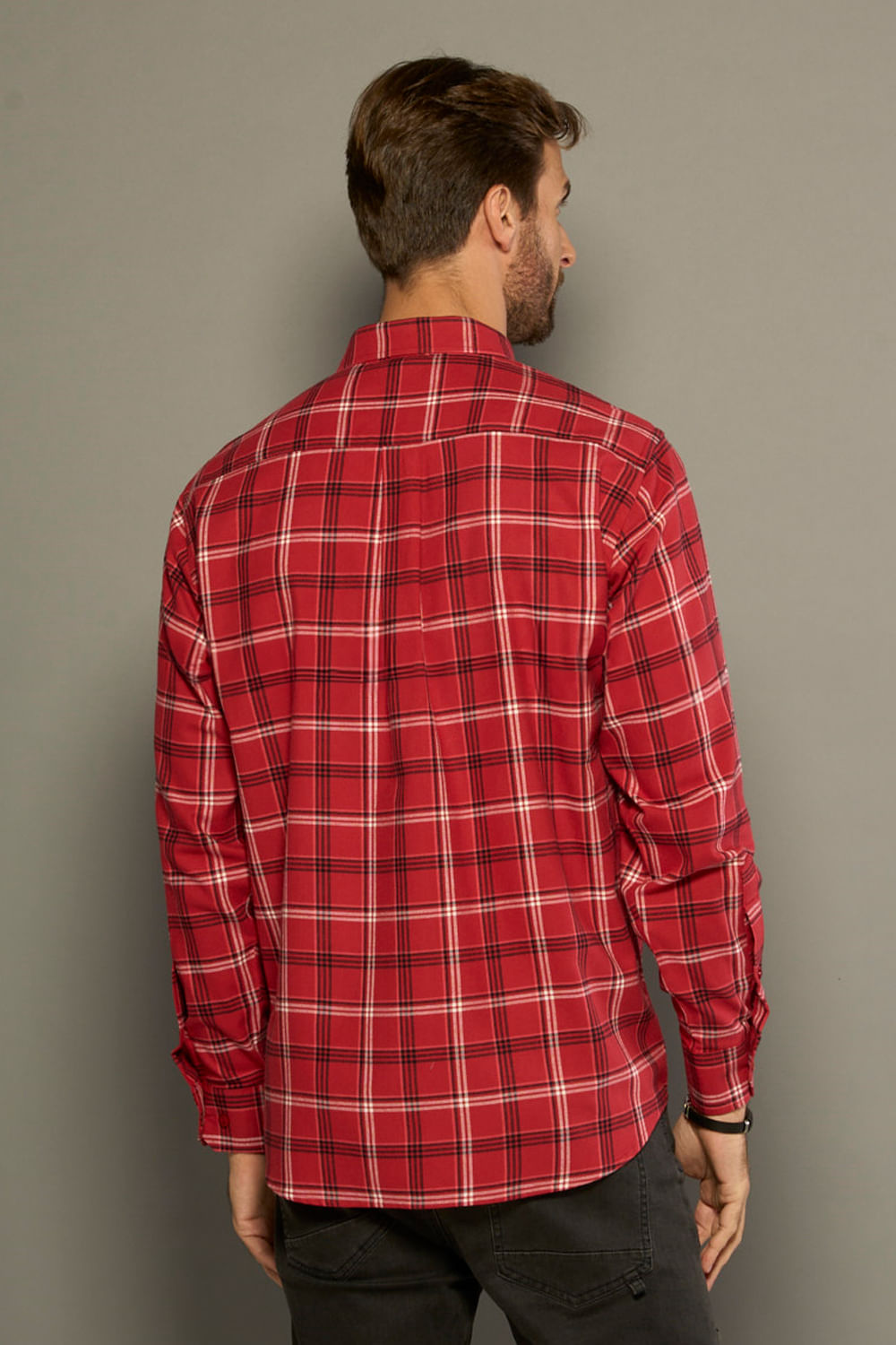Camisa Xadrez em Flanela ML Vermelho