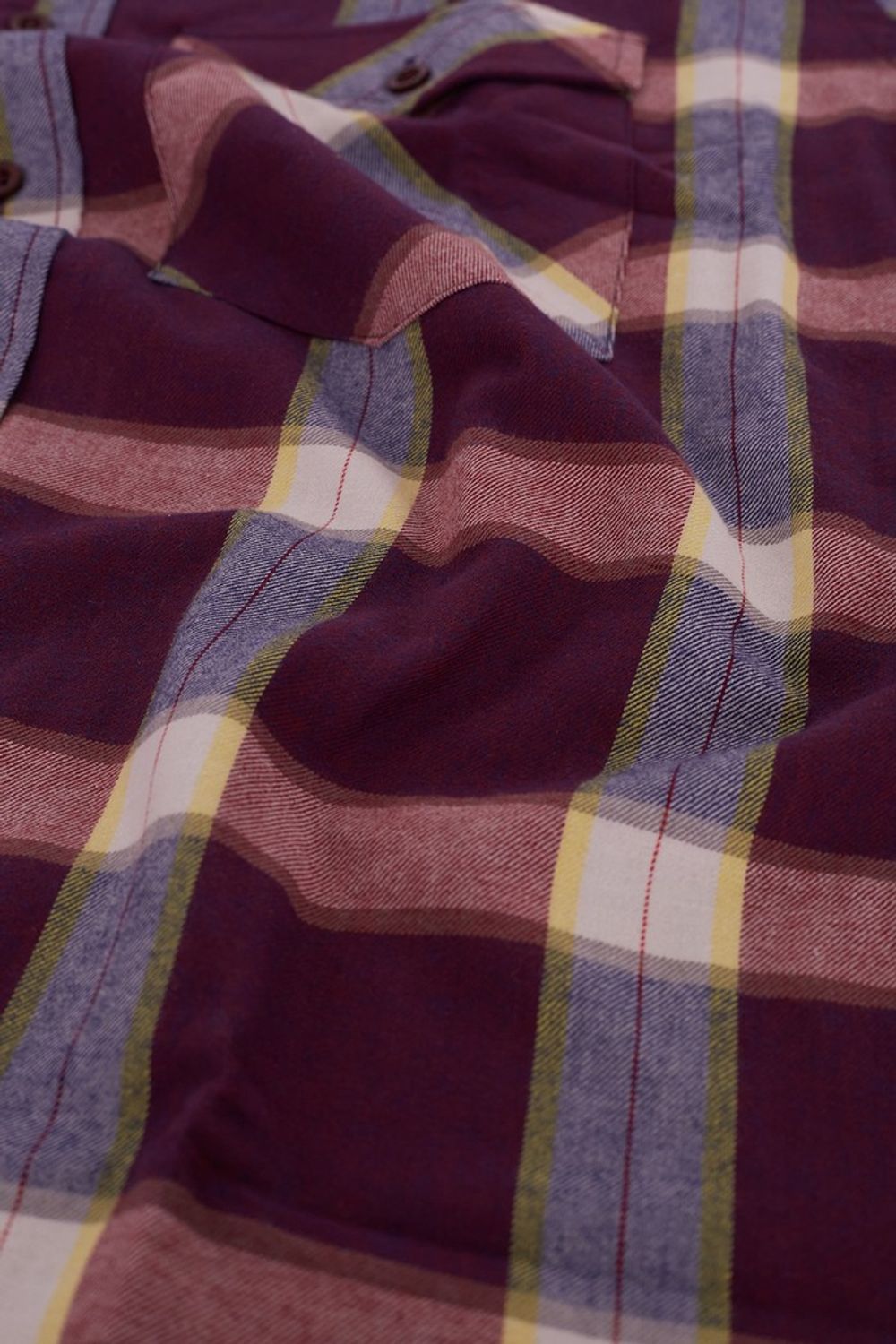 Camisa Xadrez em Flanela ML Bordo