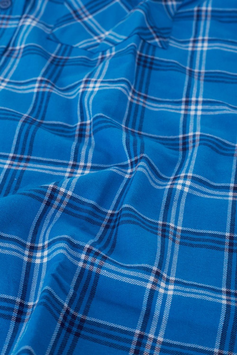 Camisa Xadrez em Flanela ML Azul Médio