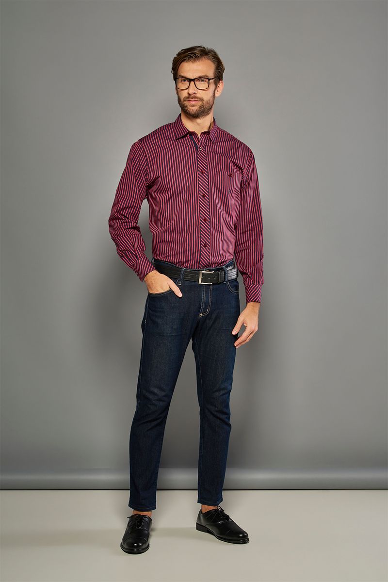 Camisa-Listrada-Algodao-ML-VERMELHO-ESCURO-045-07317-02