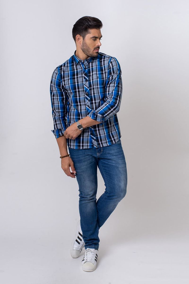 Camisa-Slim-Xadrez-Algodao-ML-AZUL-ROYAL-024-06876-01