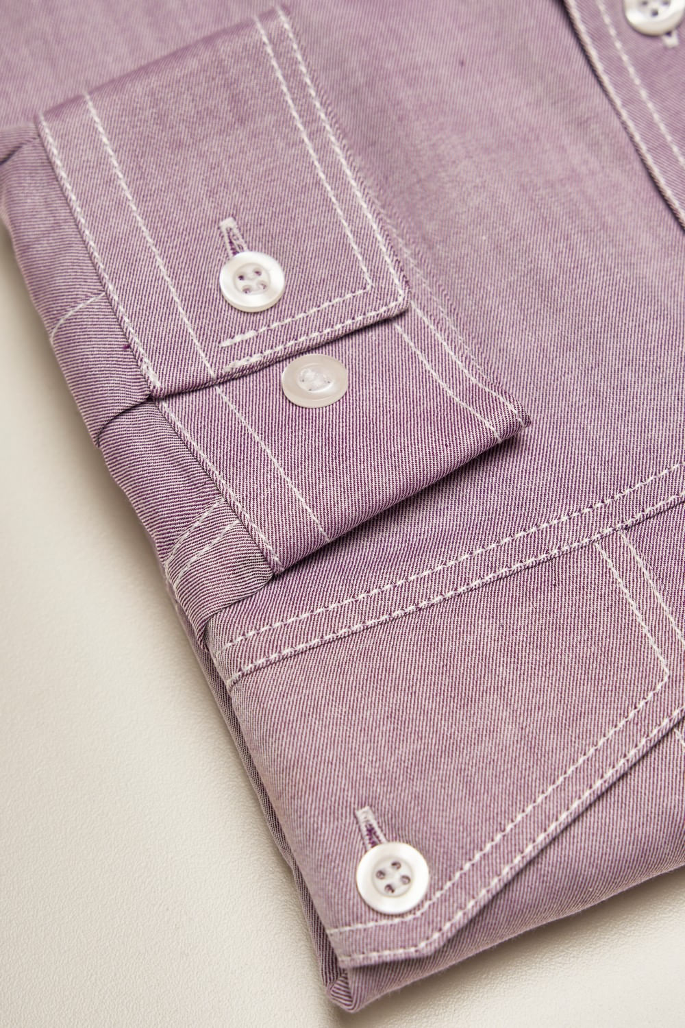 Camisa Slim Algodão ML Lilás