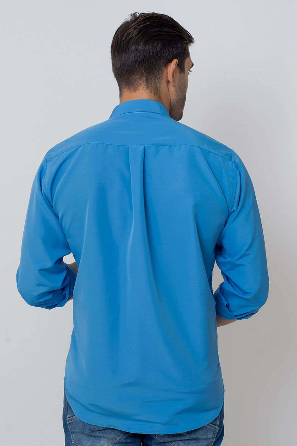 Camisa Microfibra ML Azul