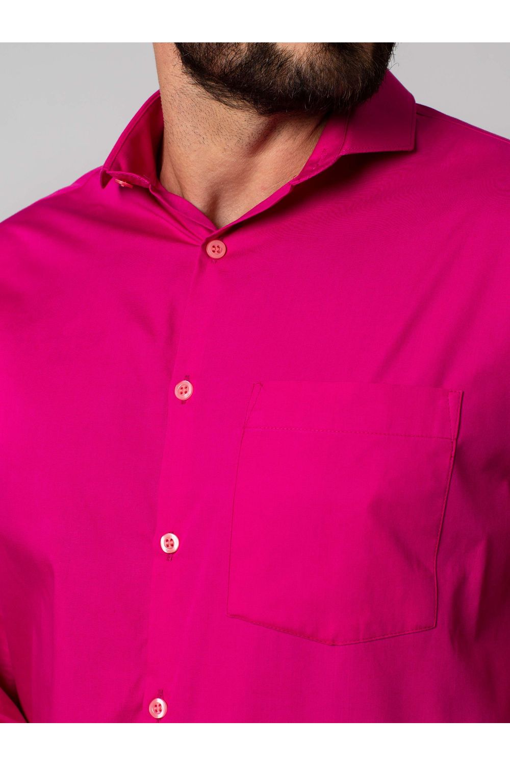 Camisa Algodão ML Rosa