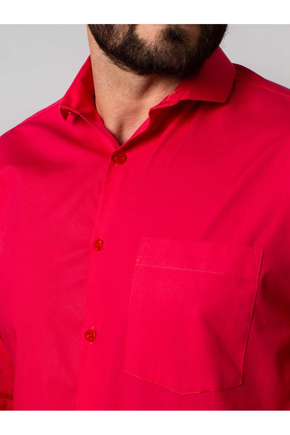 Camisa Algodão ML Vermelho