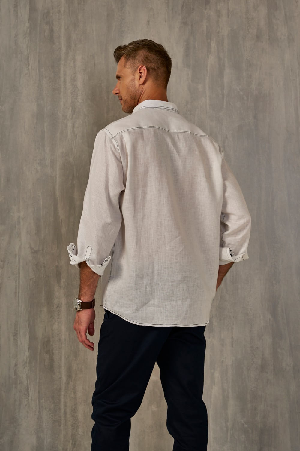 Camisa Puro Linho ML Branco