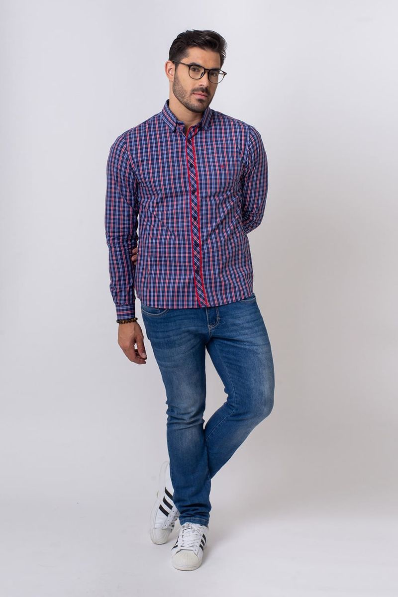 Camisa-Slim-Xadrez-Algodao-ML-MARINHO-465-07450-01