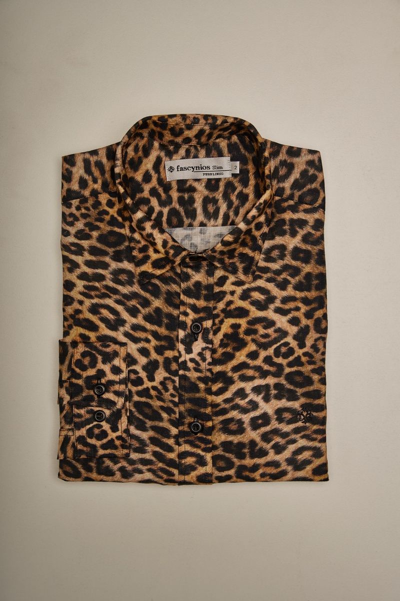 Camisa-Slim-Estampada-Puro-Linho-ML-MARROM-CLARO-049-09102-01