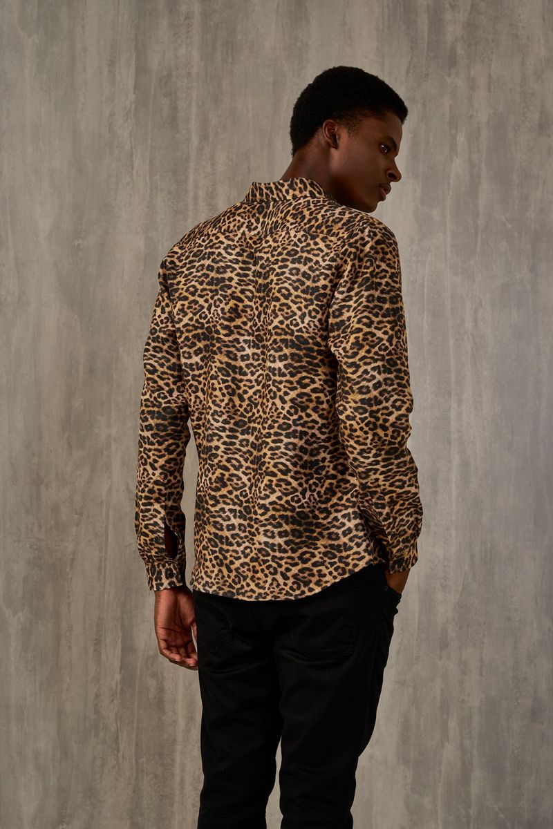 Camisa-Slim-Estampada-Puro-Linho-ML-MARROM-CLARO-049-09102-01