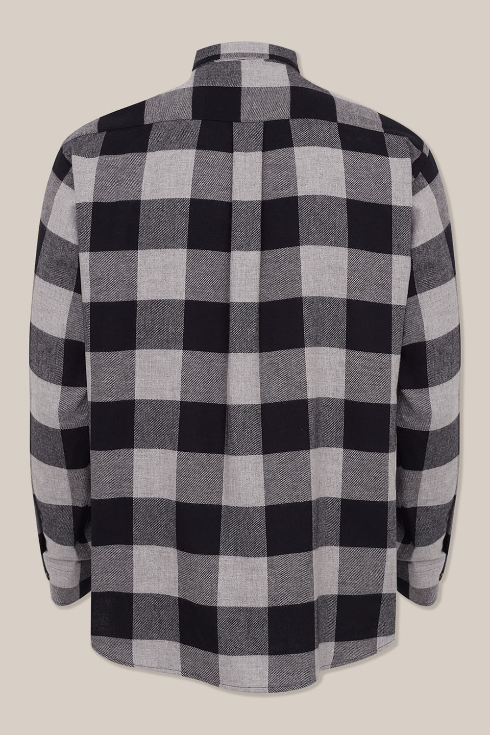 Camisa Xadrez em Flanela ML Preto