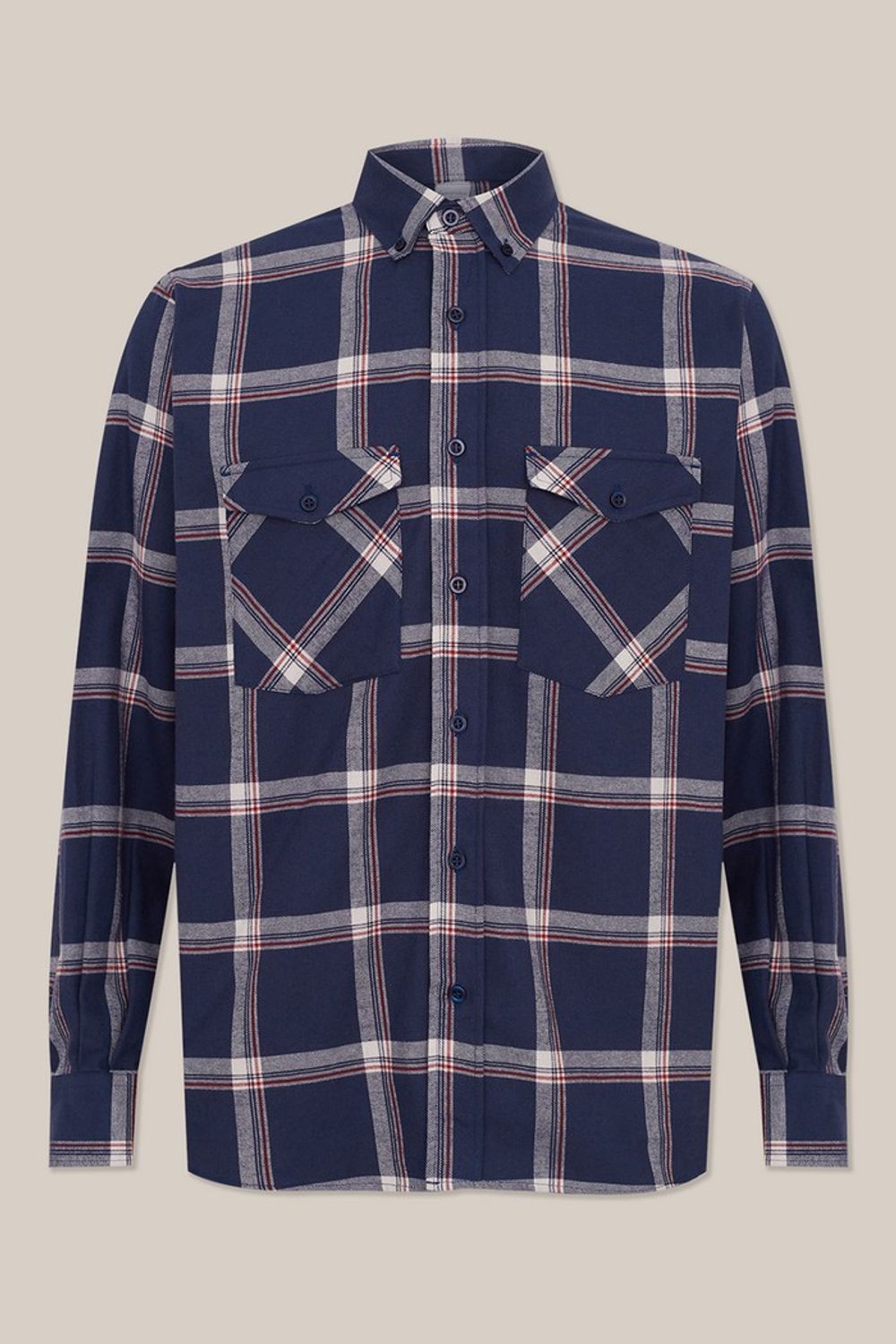 Camisa Xadrez em Flanela ML Azul