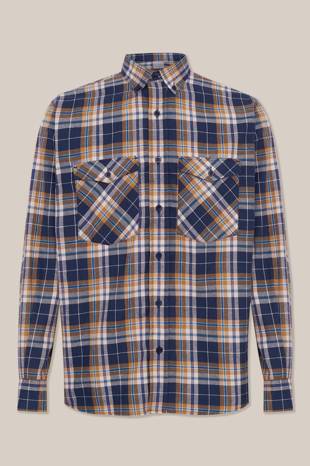 Camisa Xadrez em Flanela ML Amarelo