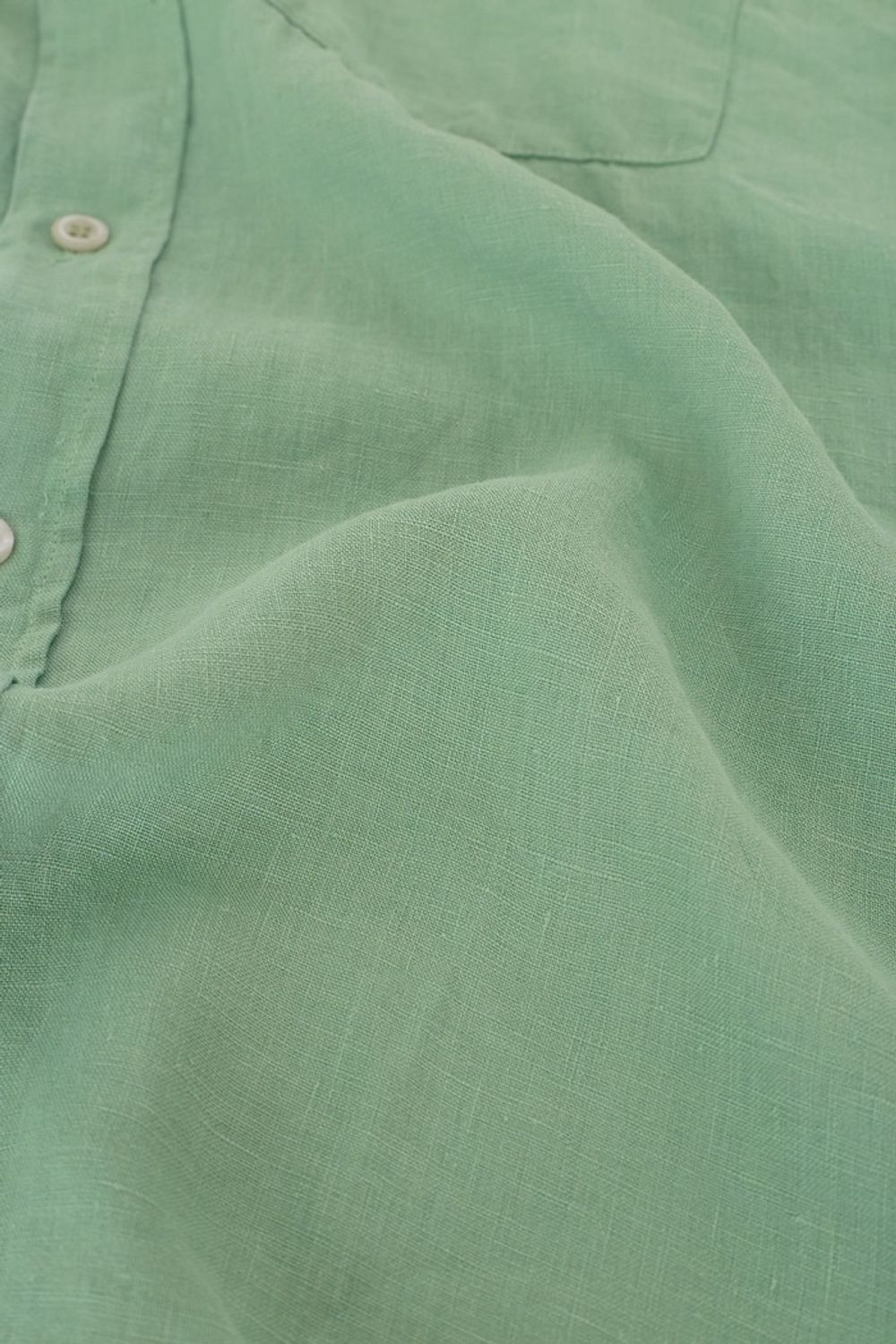 Camisa em Puro Linho Tinturado MC Verde