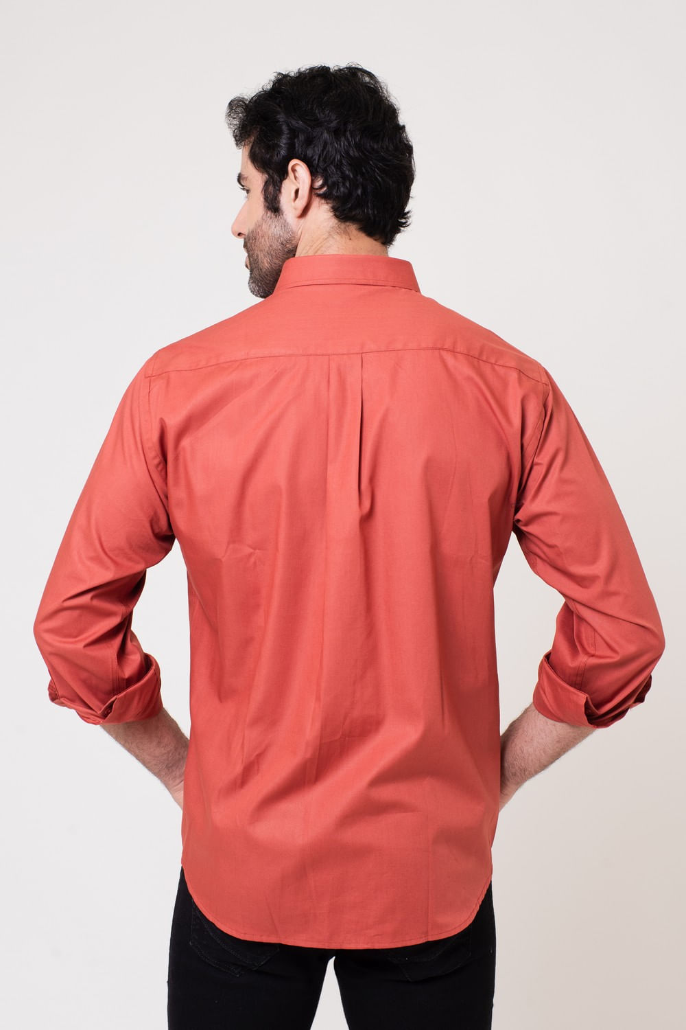 Camisa Algodão ML Marrom