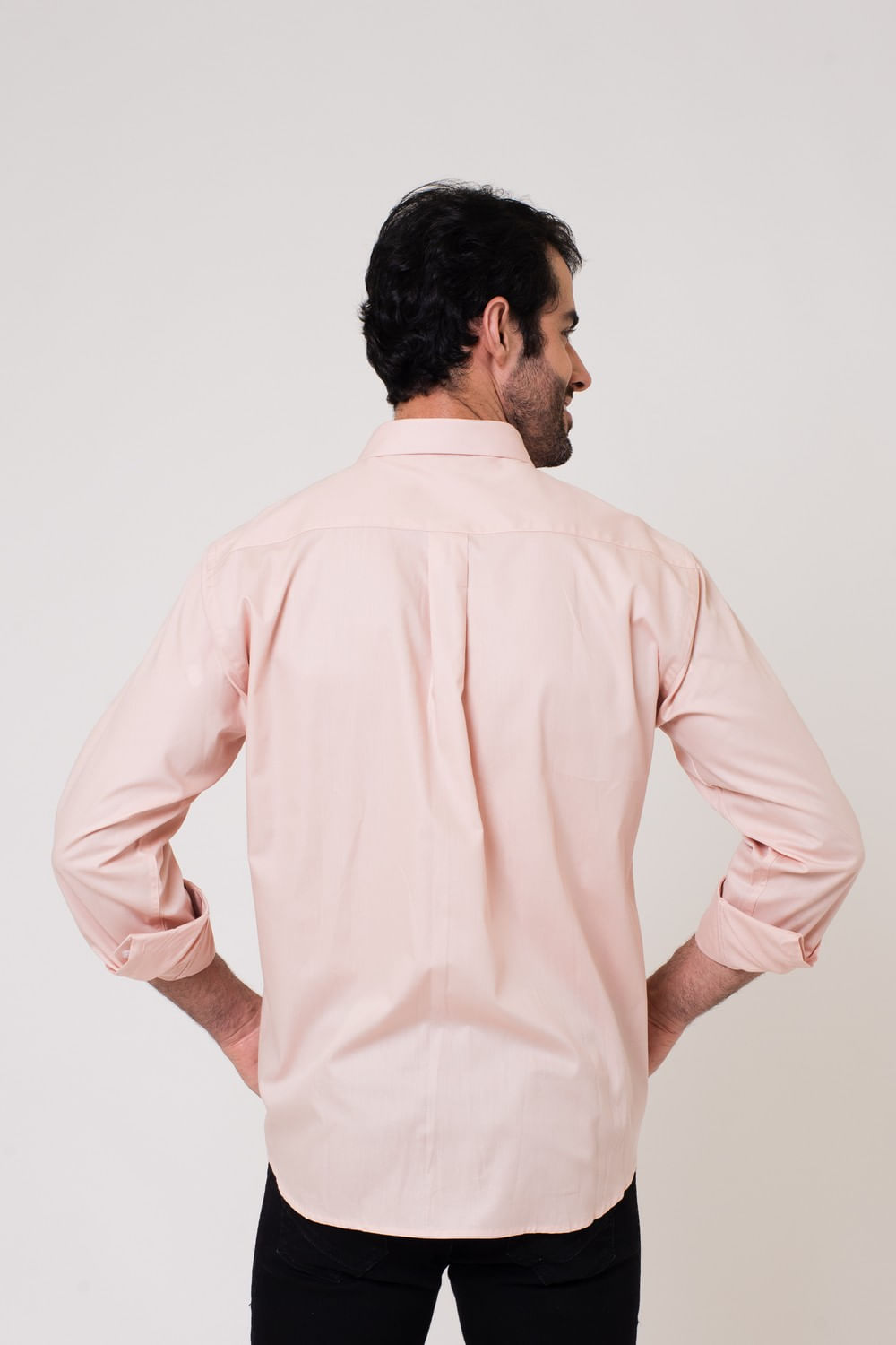 Camisa Algodão ML Salmão