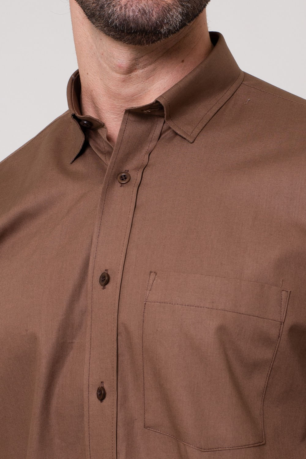 Camisa Algodão ML Azul Escuro