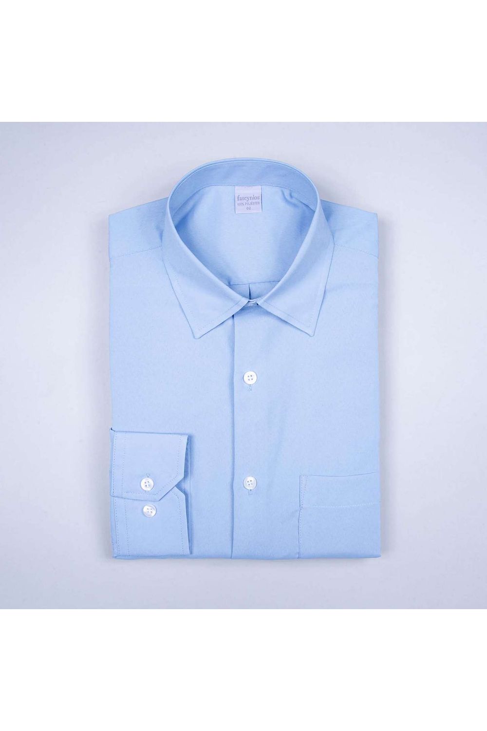 Camisa Microfibra ML Azul Claro