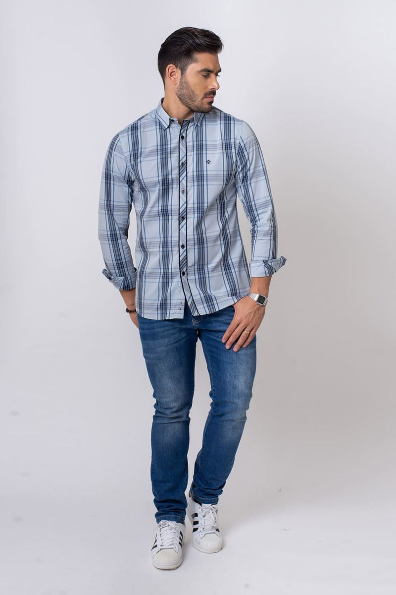 Camisa-Slim-Xadrez-Algodao-ML-AZUL-CEU-090-05308-04