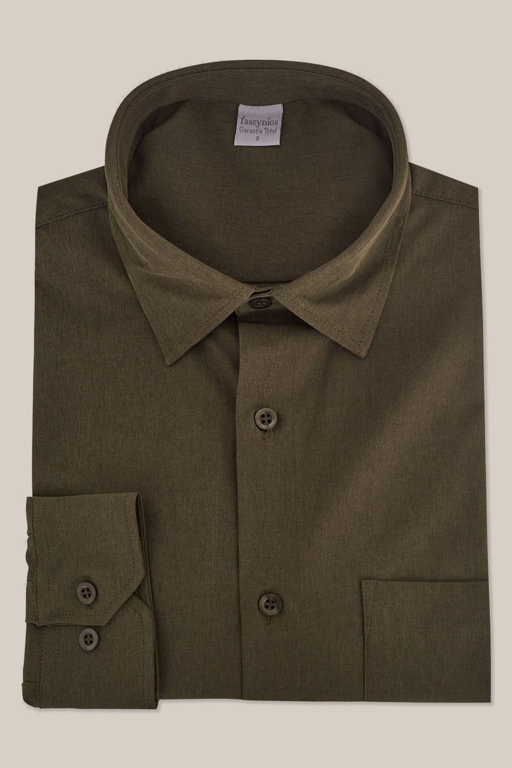Camisa Microfibra com Elastano ML Verde Escuro