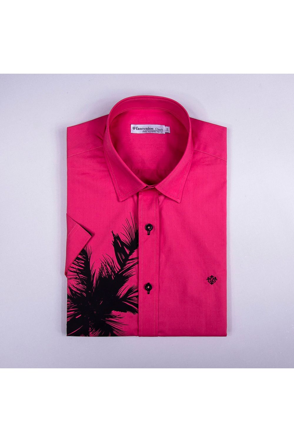 Camisa Estampa Localizada Algodão MC Rosa