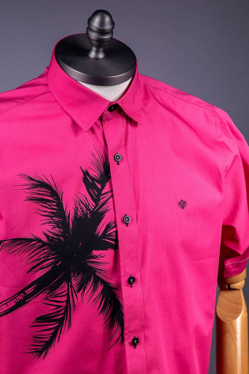 Camisa Estampa Localizada Algodão MC Rosa