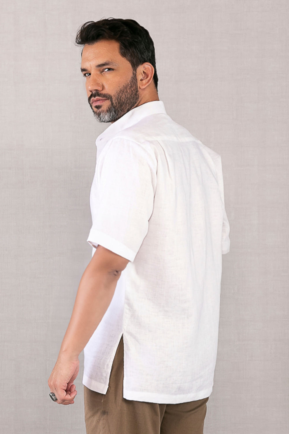 Camisa Bata Puro Linho MC Branco