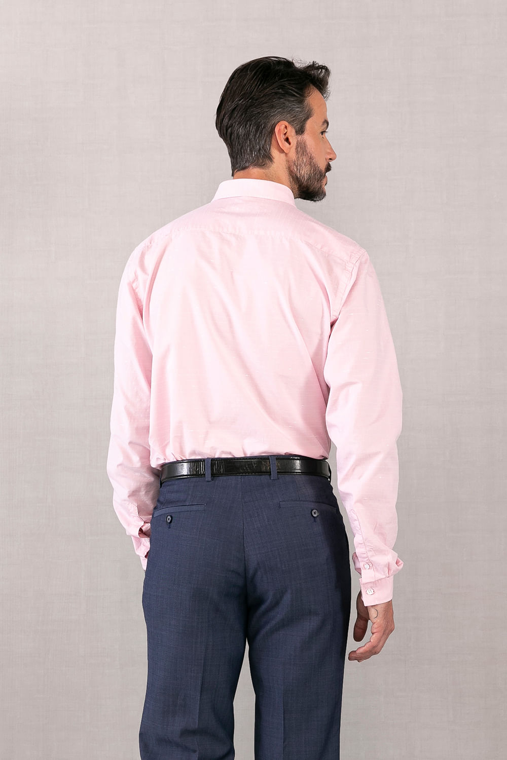 Camisa Maquinetada Algodão com Elastano ML Rosa
