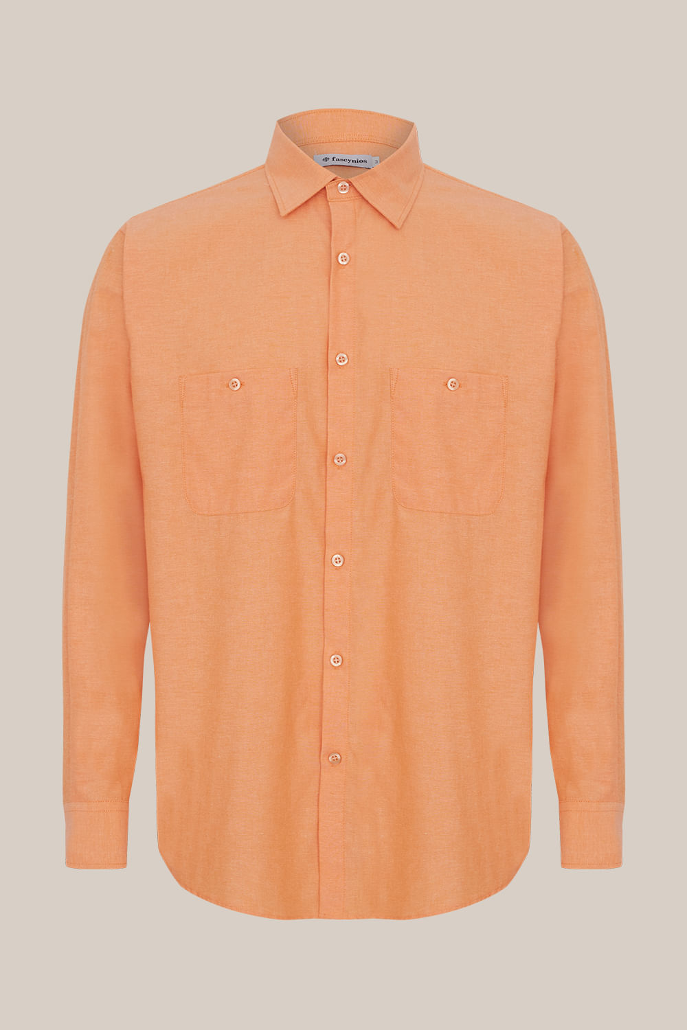 Camisa Algodão Misto ML Laranja