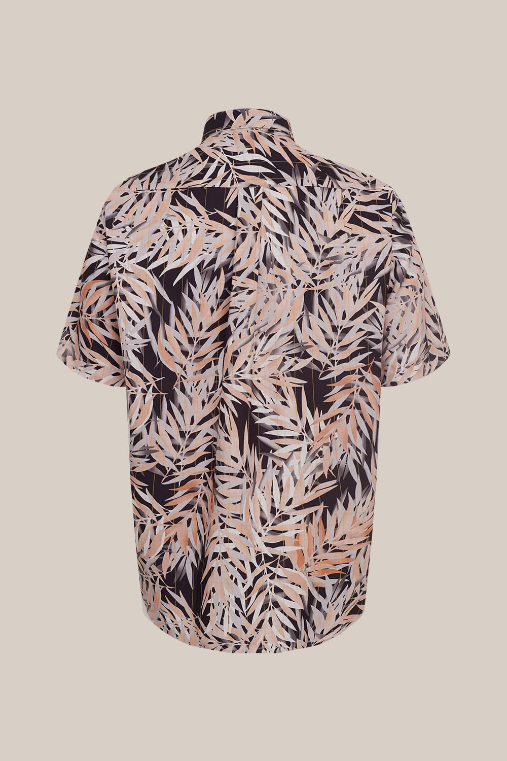 Camisa Microfibra Estampada MC Salmão