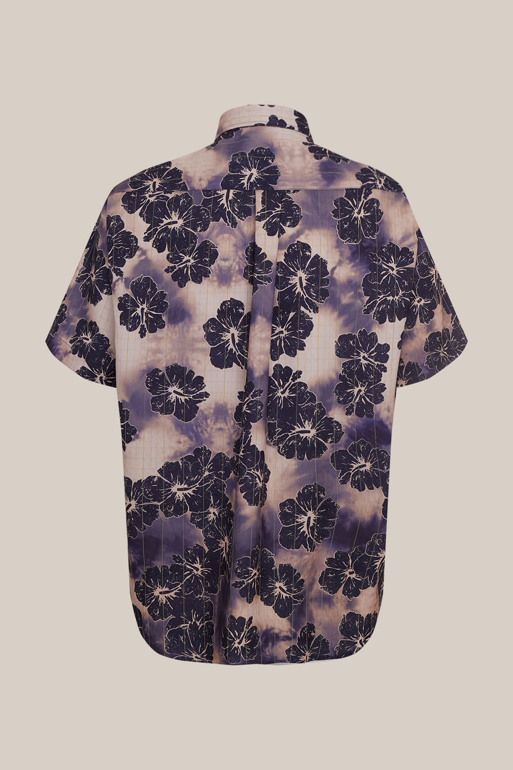 Camisa Microfibra Estampada MC Laranja