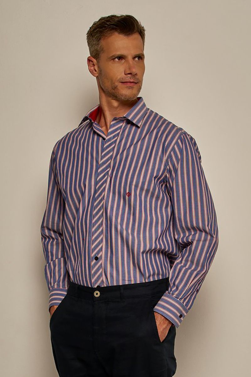 Camisa-Slim-Listrada-Algodao-ML-VERMELHO-INDIANO-171-09461-01