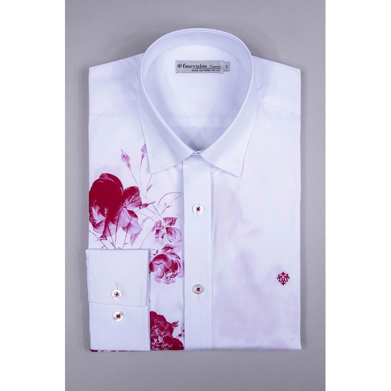 Camisa Estampa Localizada Algodão ML Branco