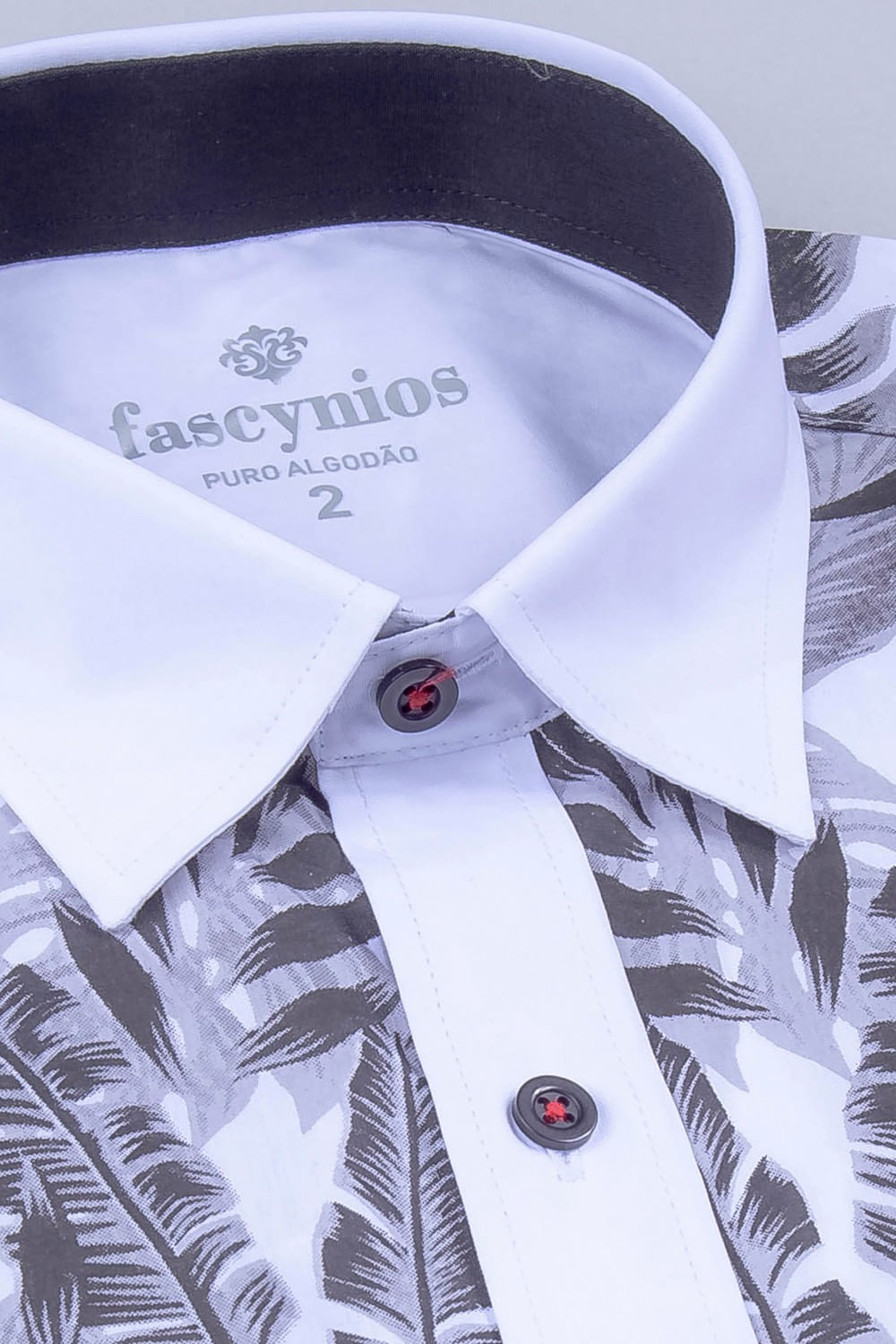 Camisa Estampa Localizada Algodão ML Branco