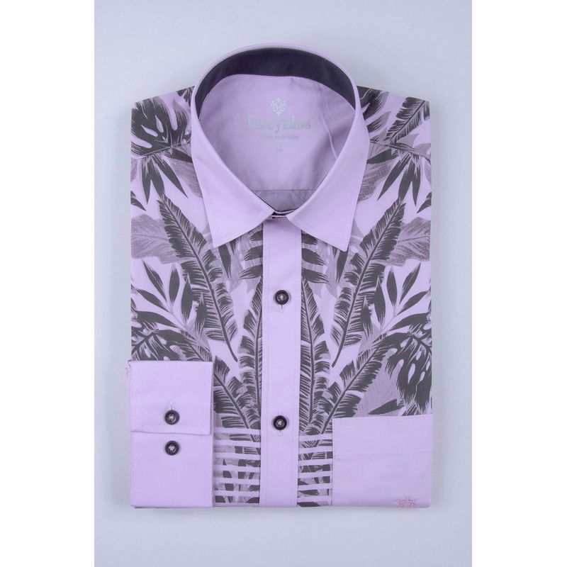 Camisa Estampa Localizada Algodão ML Lilás