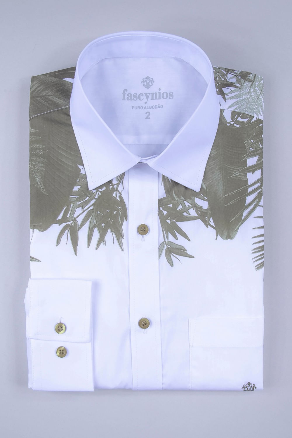 Camisa Estampa Localizada Algodão ML Branco