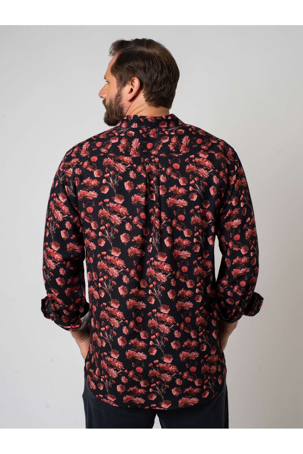 Camisa Estampada Linho c/ Modal ML Vermelho