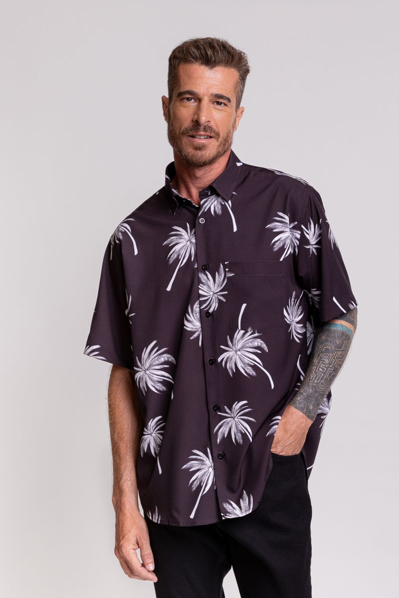 Camisa-Estampada-Microfibra-com-Elastano-MC-PRETO-002-19408-05