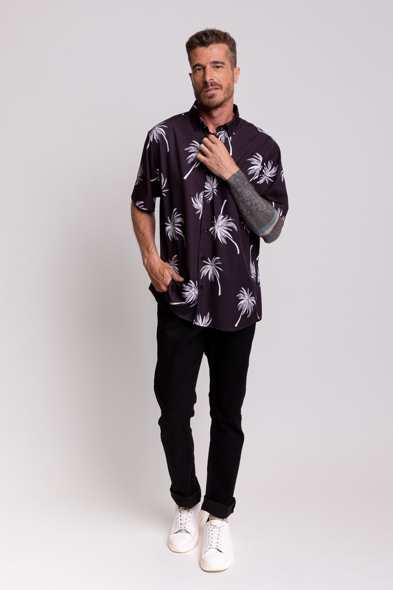 Camisa-Estampada-Microfibra-com-Elastano-MC-PRETO-002-19408-05