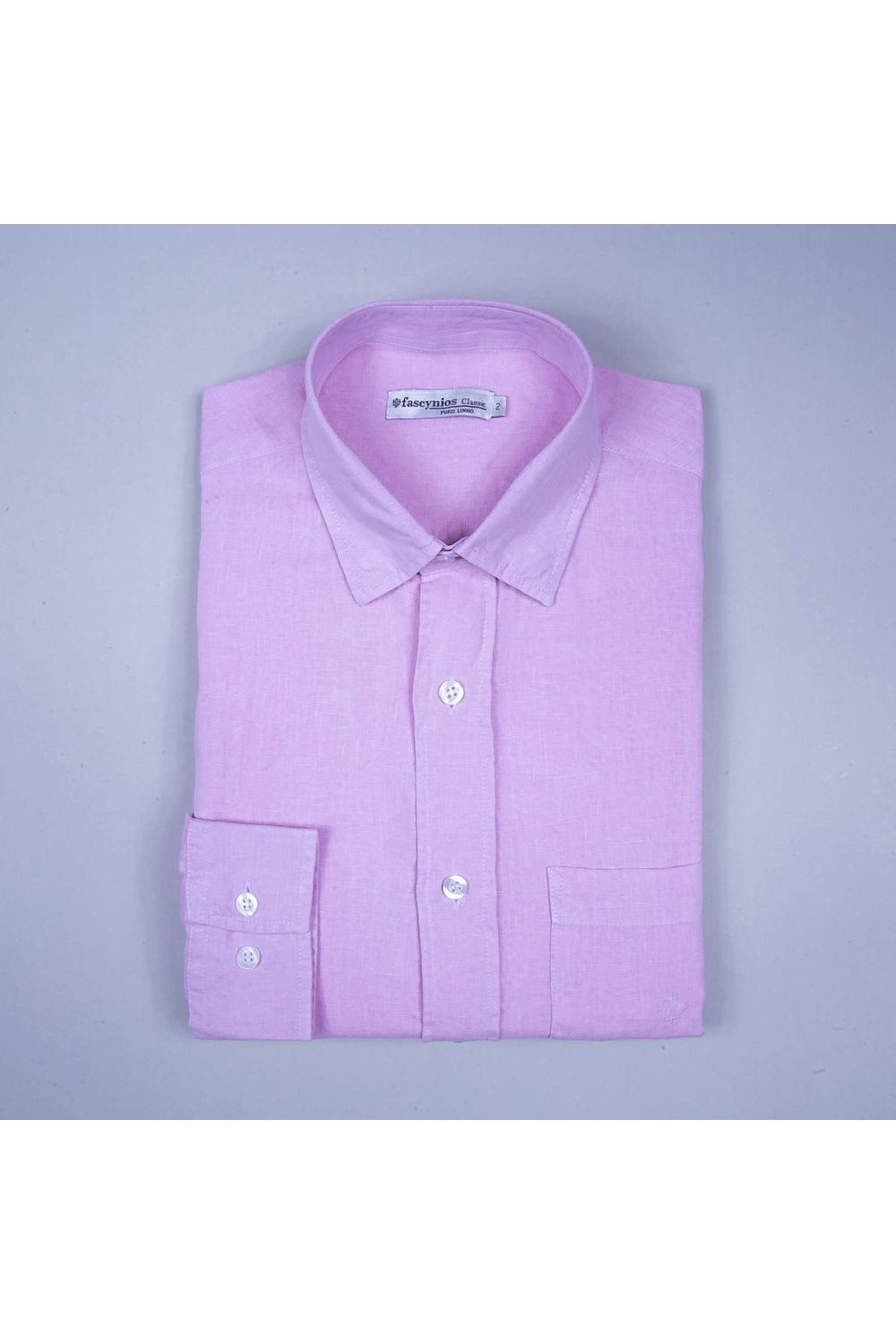 Camisa Puro Linho Tinturado ML Rosa