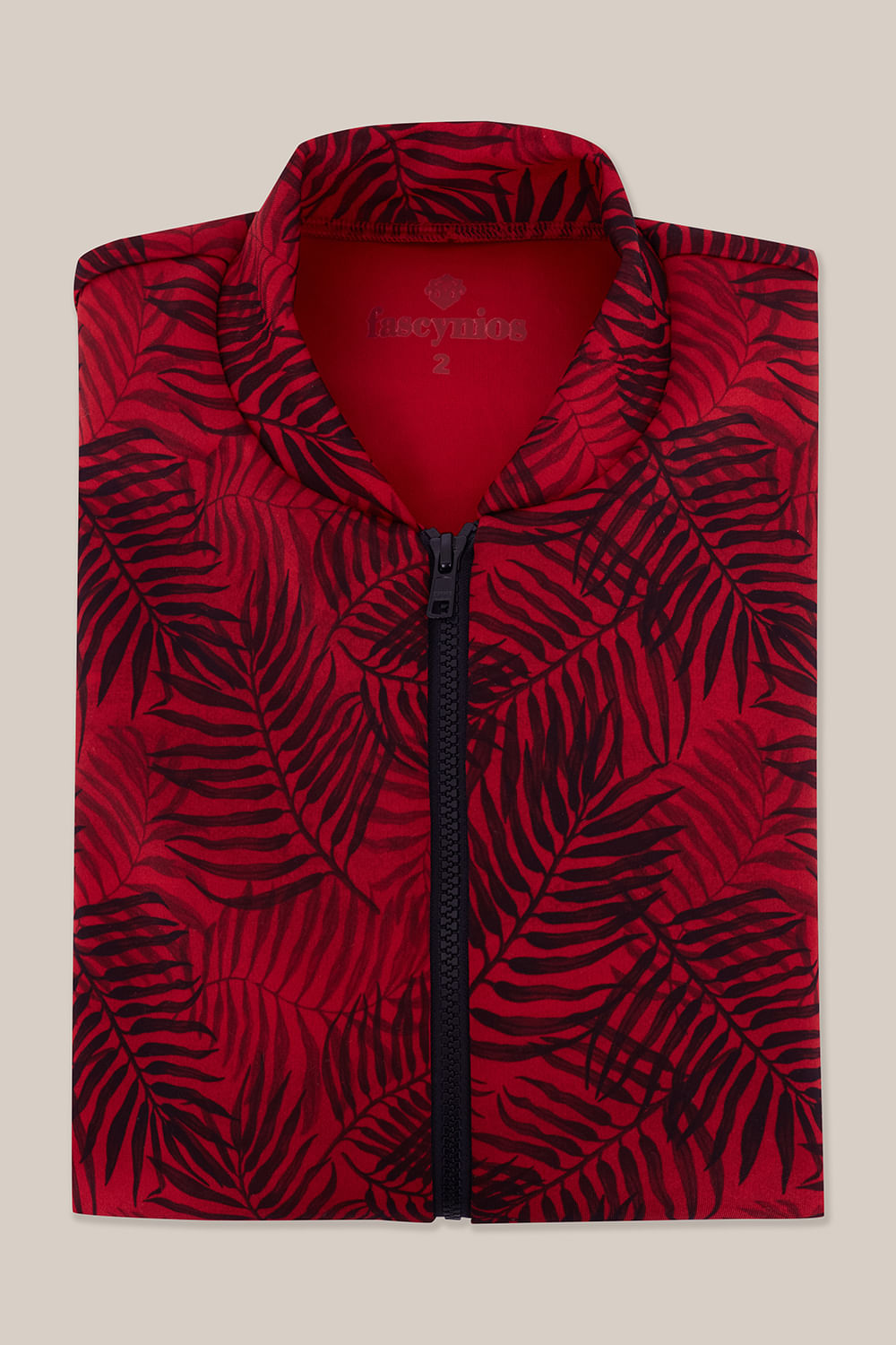 Jaqueta Bomber em Neoprene Vermelho