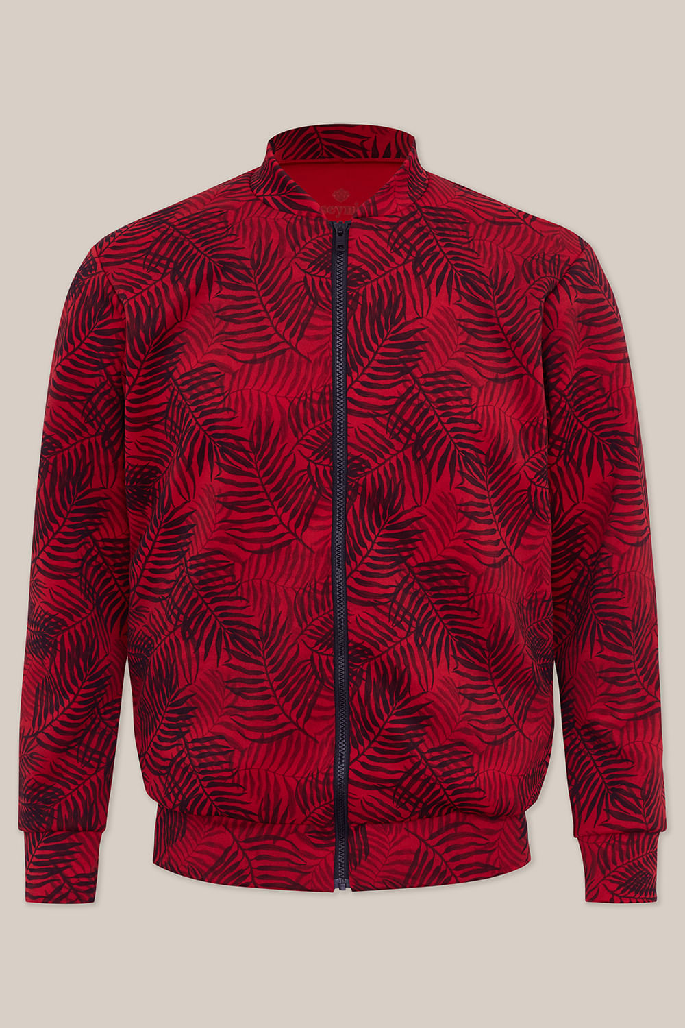 Jaqueta Bomber em Neoprene Vermelho