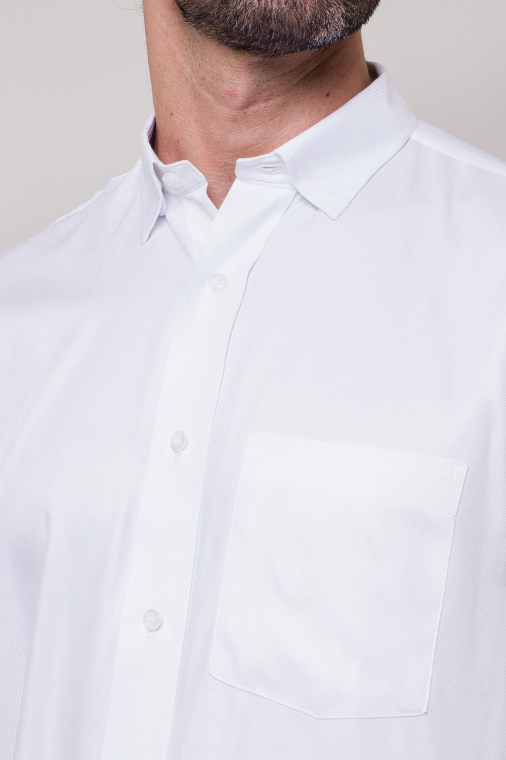 Camisa Maquinetada Algodão Fio 60 MC Branco
