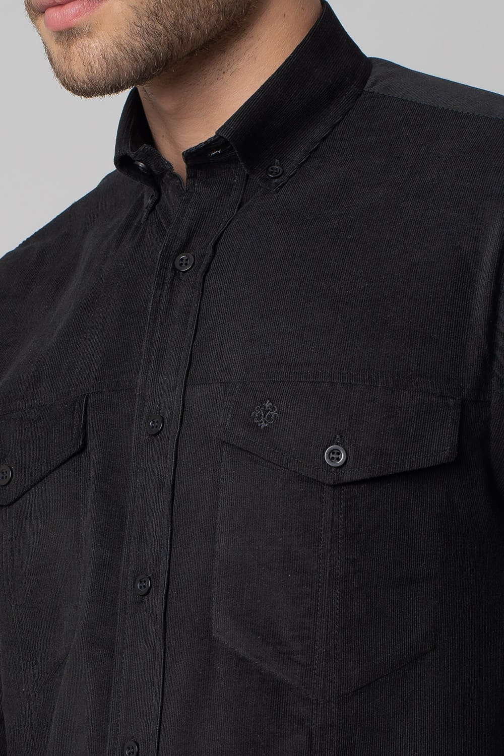 Camisa em Veludo ML Preto