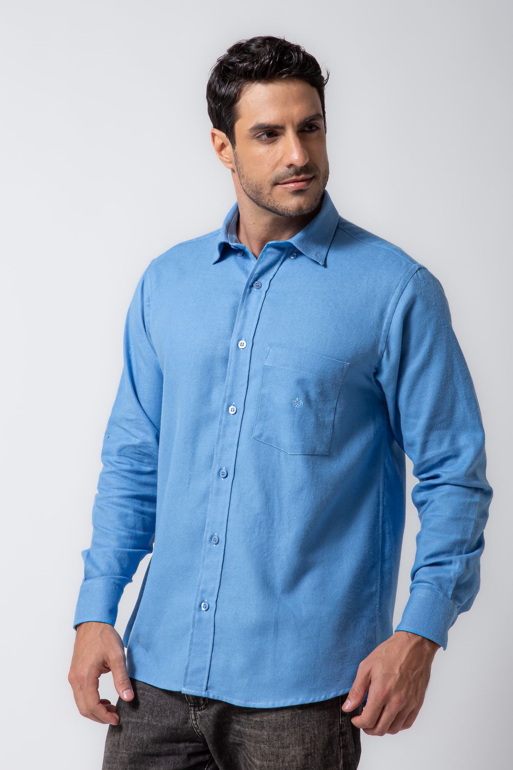 Camisa Flanela ML Azul