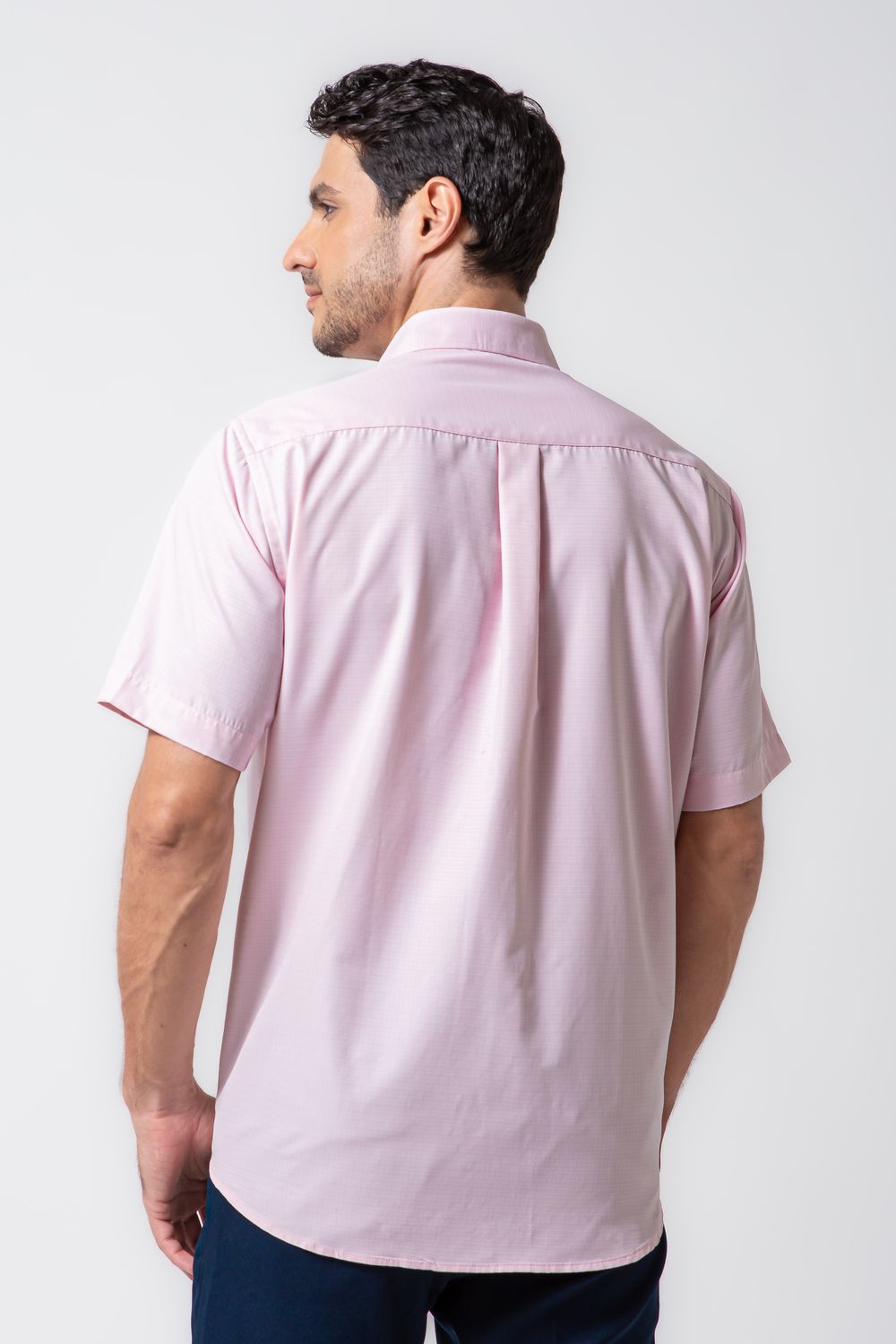 Camisa Algodão com Elastano MC Rosa