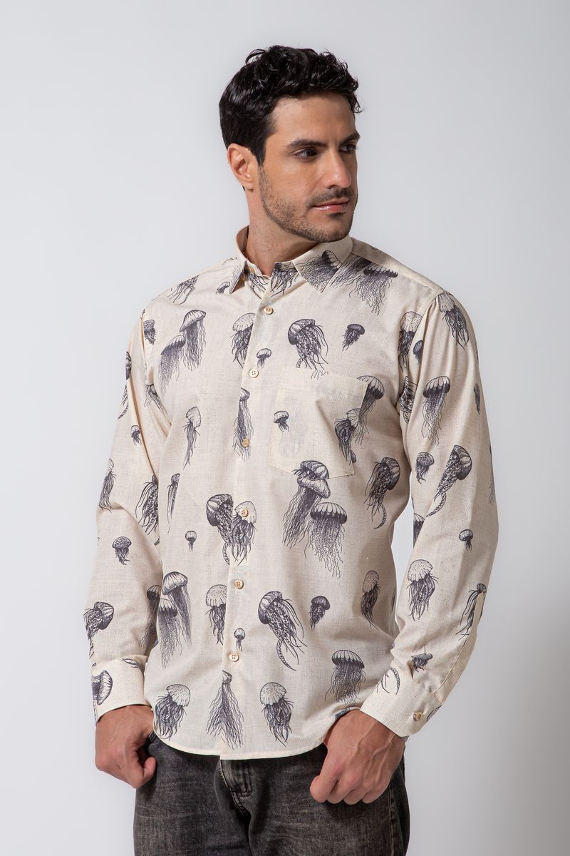 Camisa-Estampada-Microfibra-com-Elastano-ML-BEGE-033-19437-01